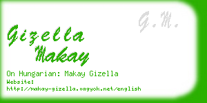 gizella makay business card